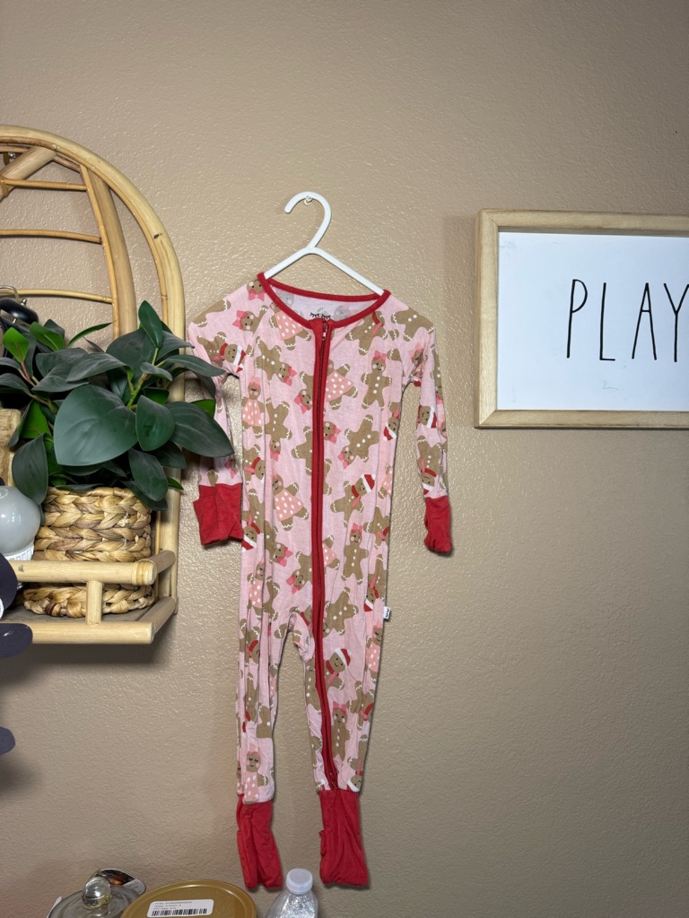 Little Sleepies Pink Gingerbread Zippy Pajamas